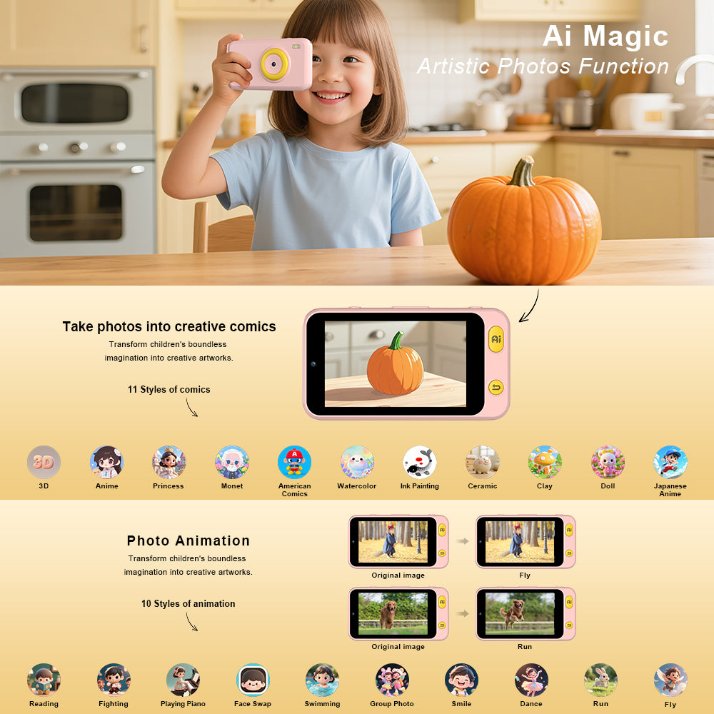 Vcivik™ AI Kids Learning Camera - Intelligent Technology That Helps Children Think Beyond Screens